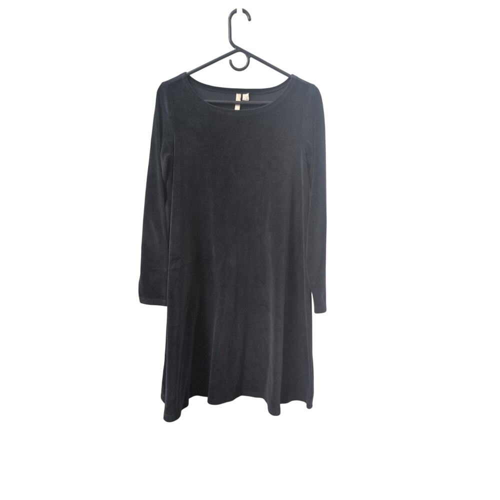 J. Jill Pure Jill Velour Tunic Dress Black Size XS Long Sleeve EUC - Picture 2 of 4